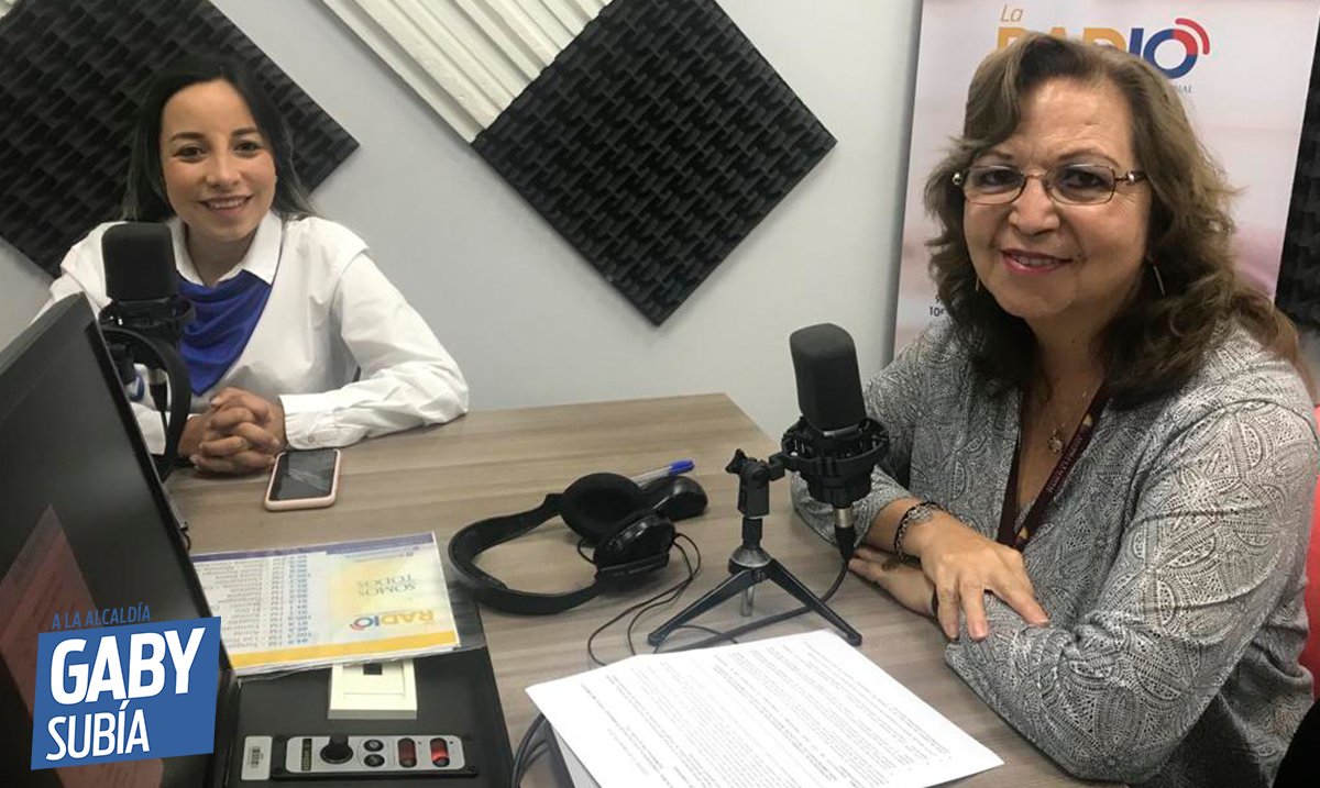 gabysubial's tweet photo. Este jueves de #TBT recuerdo mi entrevista con Nacy Monteros en La Radio de la Asamblea. 

#ElPoderdelasNuevasIdeas 
#GabySubíaalaAlcaldía
#AlegríayEsperanza #JuventudyExperiencia #CapacidadComprobada #CuidardelaGente #VotaTodo102 #Alcalde2019 https://t.co/uH2URD6Q2u