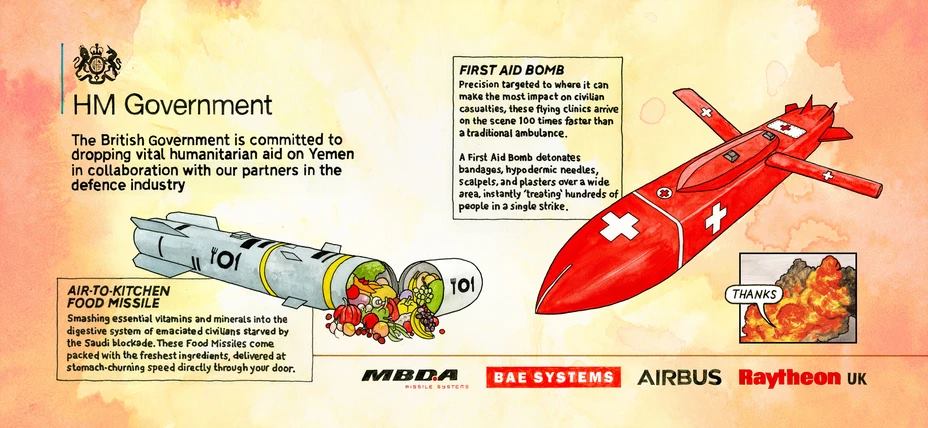 bhanu_bhatnagar's tweet image. Someone is going around putting this poster up on the London underground in a great piece of guerrilla activism! #YemenCantWait #NotSubtle #EndArmsSalesToSaudi #EndWarOnChildren