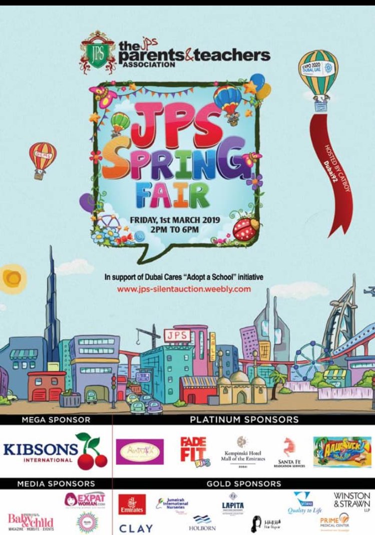 We are happy to announce our beautiful and amazing event of the year, The Spring Fair on Friday 1st March 2019 From 2-6pm.
<a href="/JPSDubai/">GEMS JPS</a> <a href="/kibsonsllc/">kibsons</a>