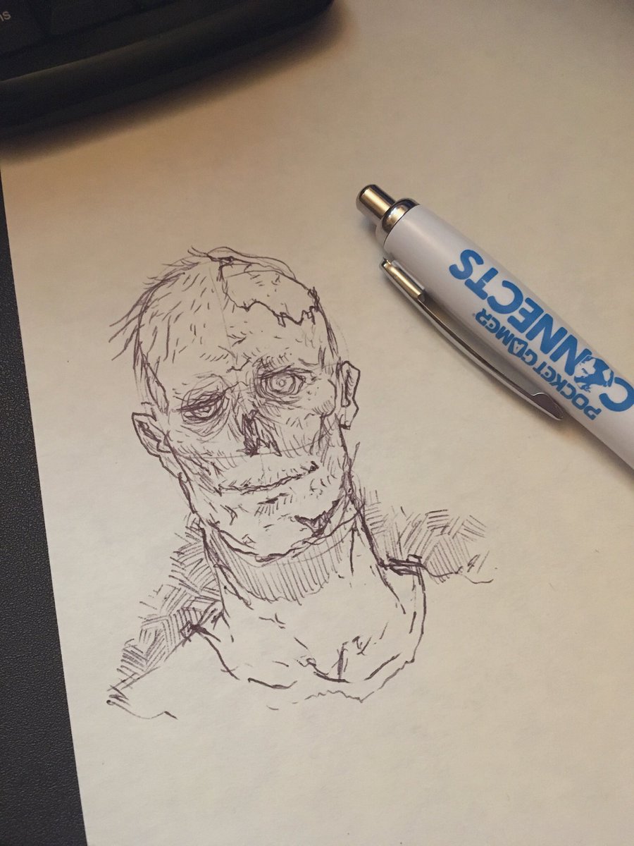 spatss7's tweet photo. Thinking a lot about zombies again thanks to re2make. @pasihi r u happy I did an art 🖼? https://t.co/dhCaf0nmtO