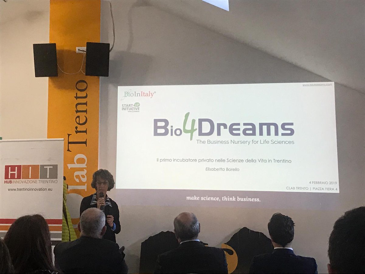 Bio4Dreams's tweet photo. Eccoci al @ClabTrento per il Trento Roadshow di #BioInItaly con la dott.ssa Elisabetta Borello che introduce #Bio4Dreams e il suo network di partner e realtà innovative nelle #biotech e #LifeSciences. @HIT_trentino https://t.co/rgJNy4E4tF