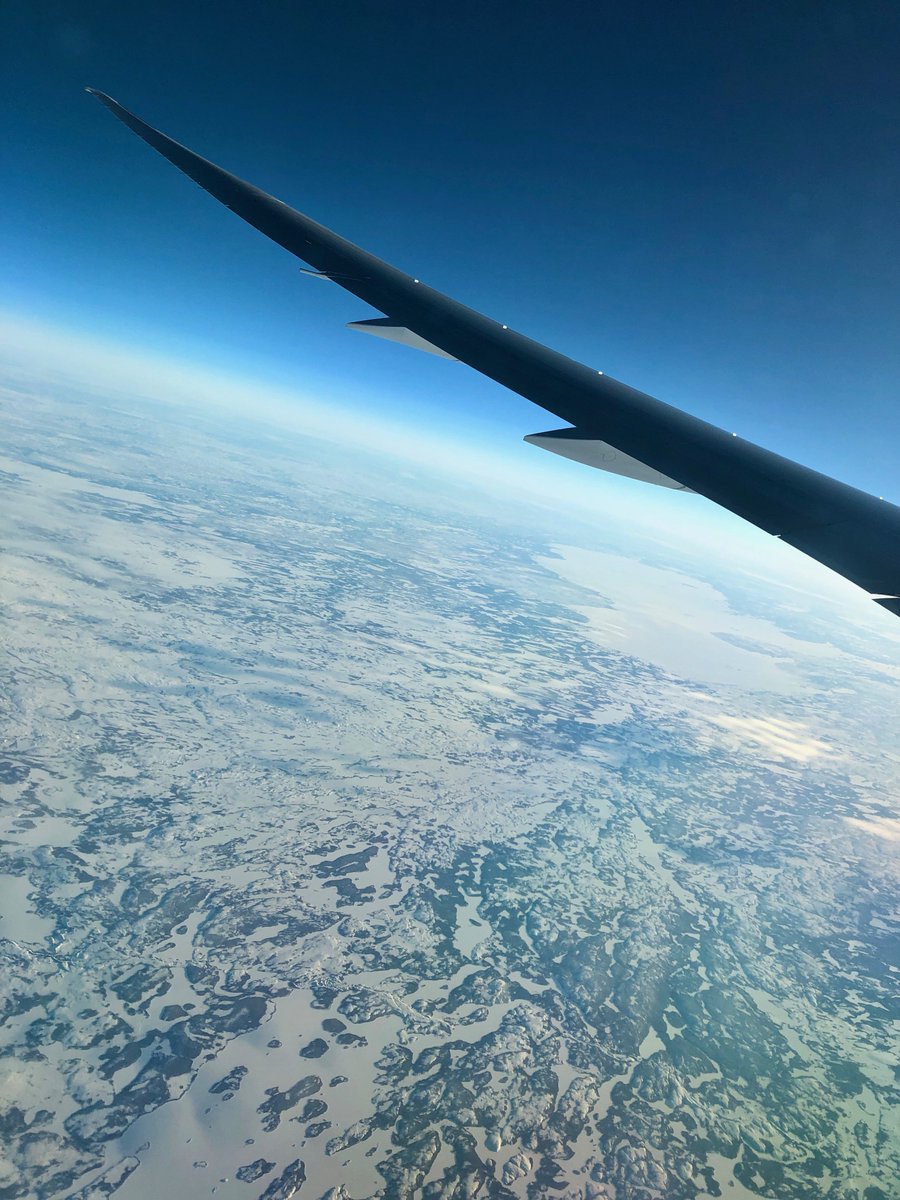 Spectacular views over Canada as we winged our way to San Francisco  for the #SmallSatSymposium yesterday. Thanks to AeroSpace Cornwall @AeroSpaceCornwl for the opportunity to attend.