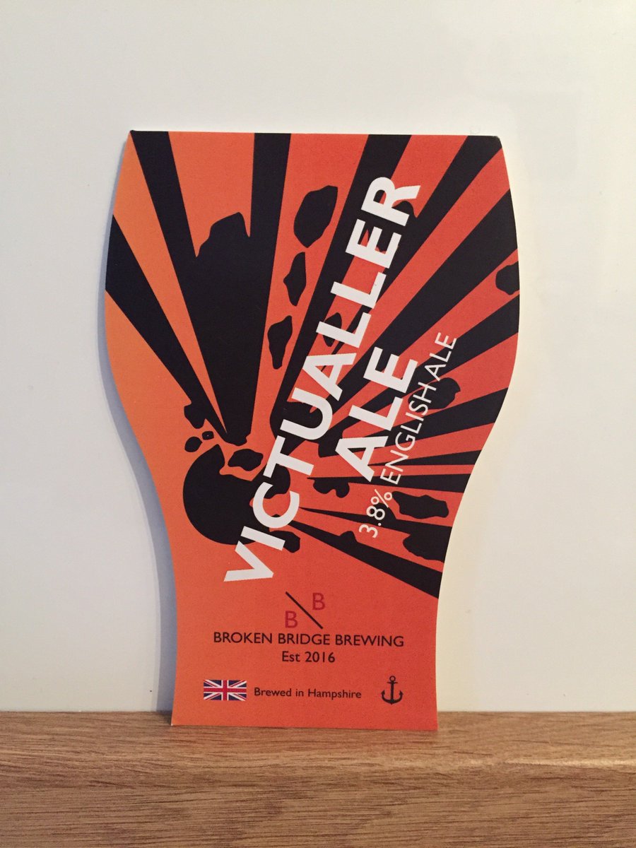 Broken Bridge Brews (@_brokenbridge) on Twitter photo Now serving at <a href="/VictuallerBar/">The Victualler Bar</a> - A traditional all British hopped golden ale (3.8%), fantastic pump clip design from <a href="/HotMetalPress/">Hot Metal Press Ltd</a> and many more unique and bar personal designs to come :-) #Hampshire #Local #British #Ale Now serving at <a href="/VictuallerBar/">The Victualler Bar</a> - A traditional all British hopped golden ale (3.8%), fantastic pump clip design from <a href="/HotMetalPress/">Hot Metal Press Ltd</a> and many more unique and bar personal designs to come :-) #Hampshire #Local #British #Ale