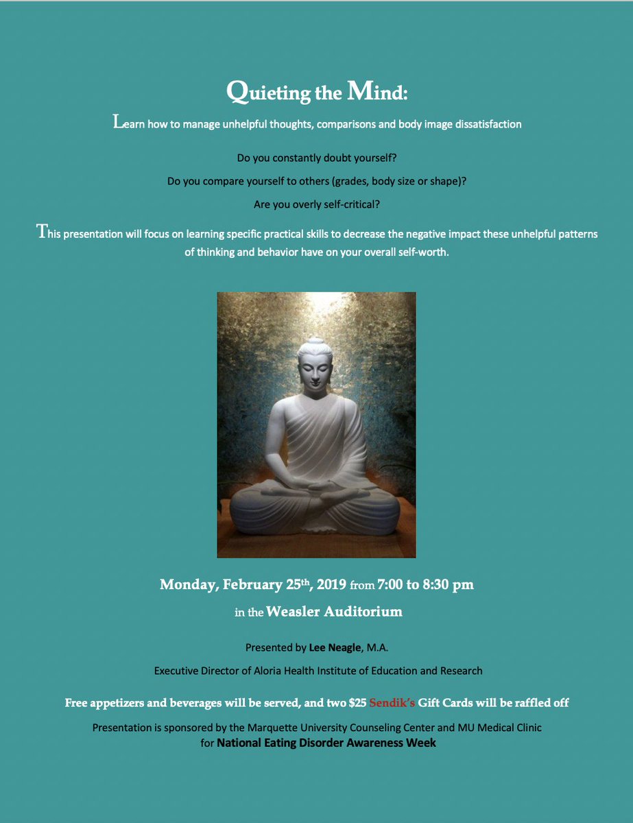 activemindsmarq's tweet image. Happy Monday!
Here is a mindfulness event happening later this month! (Feb. 25th)