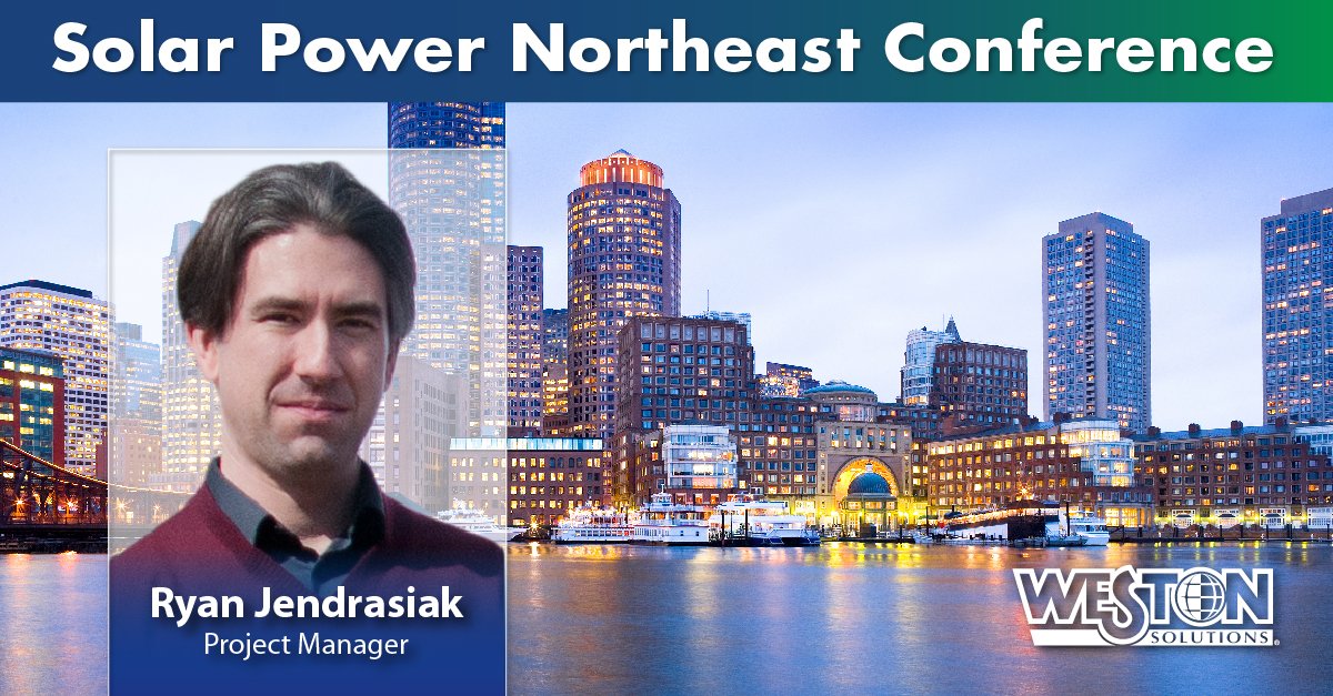 WestonSolutions's tweet image. Join us tomorrow for 2 days of extensive solar &amp;amp; energy storage education &amp;amp; networking in Boston @ #SolarNE sponsored by @SEIA! Look for Ryan to discuss our projects &amp;amp; capabilities as a leading #solar permitting service provider to solar developers nationwide. #powerutility