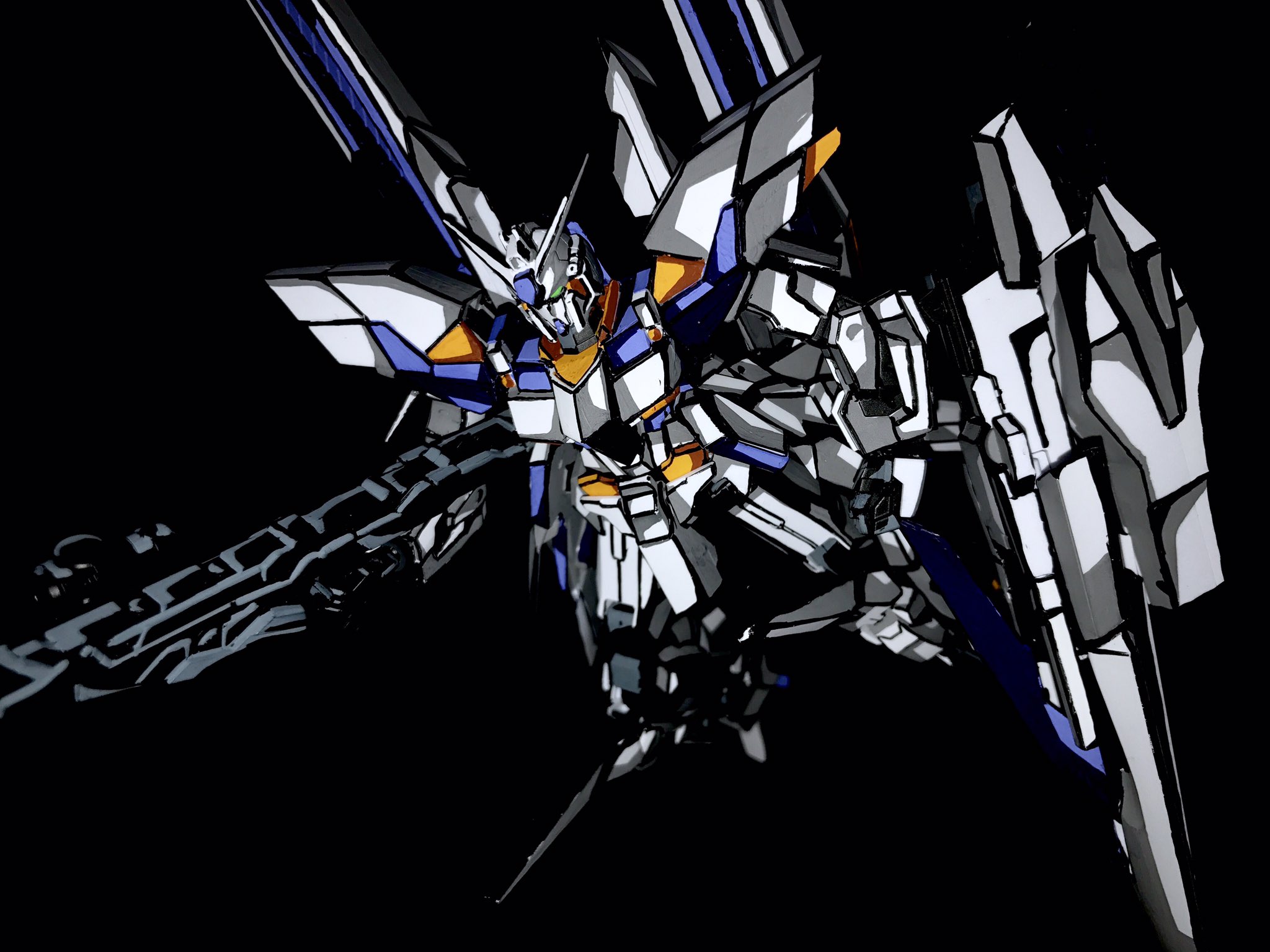 J ガンダムデルタカイ 本撮影しました 百式とゼータとニューガンを足して割った感じなんですね 今さら ガンプラ イラスト風模型 T Co Txfealqmy5 Twitter