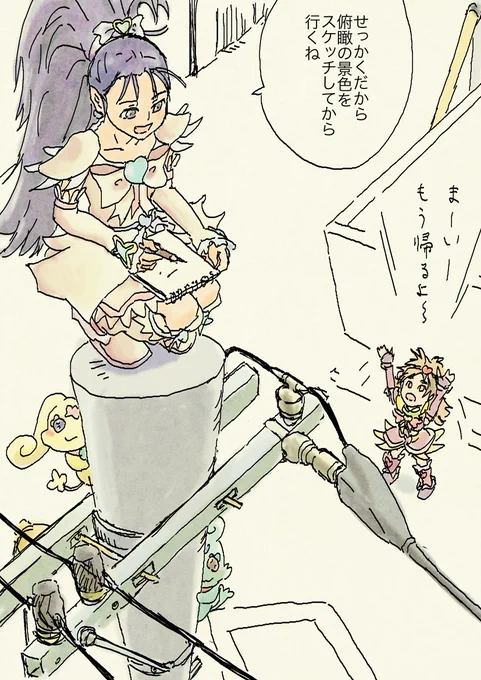 以前描いた絵や漫画でスタッフの方や声優の方に反応がもらえたのはこのあたり。
大丈夫なのかな。らんこちゃんのやつとか…。
#プリキュア深夜のラーメン部
っていうのがあった時描いたやつです。 