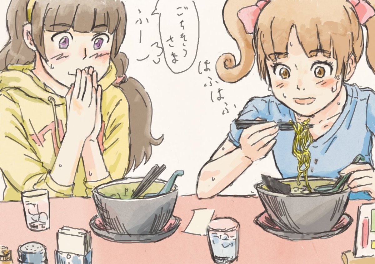 以前描いた絵や漫画でスタッフの方や声優の方に反応がもらえたのはこのあたり。
大丈夫なのかな。らんこちゃんのやつとか…。
#プリキュア深夜のラーメン部
っていうのがあった時描いたやつです。 