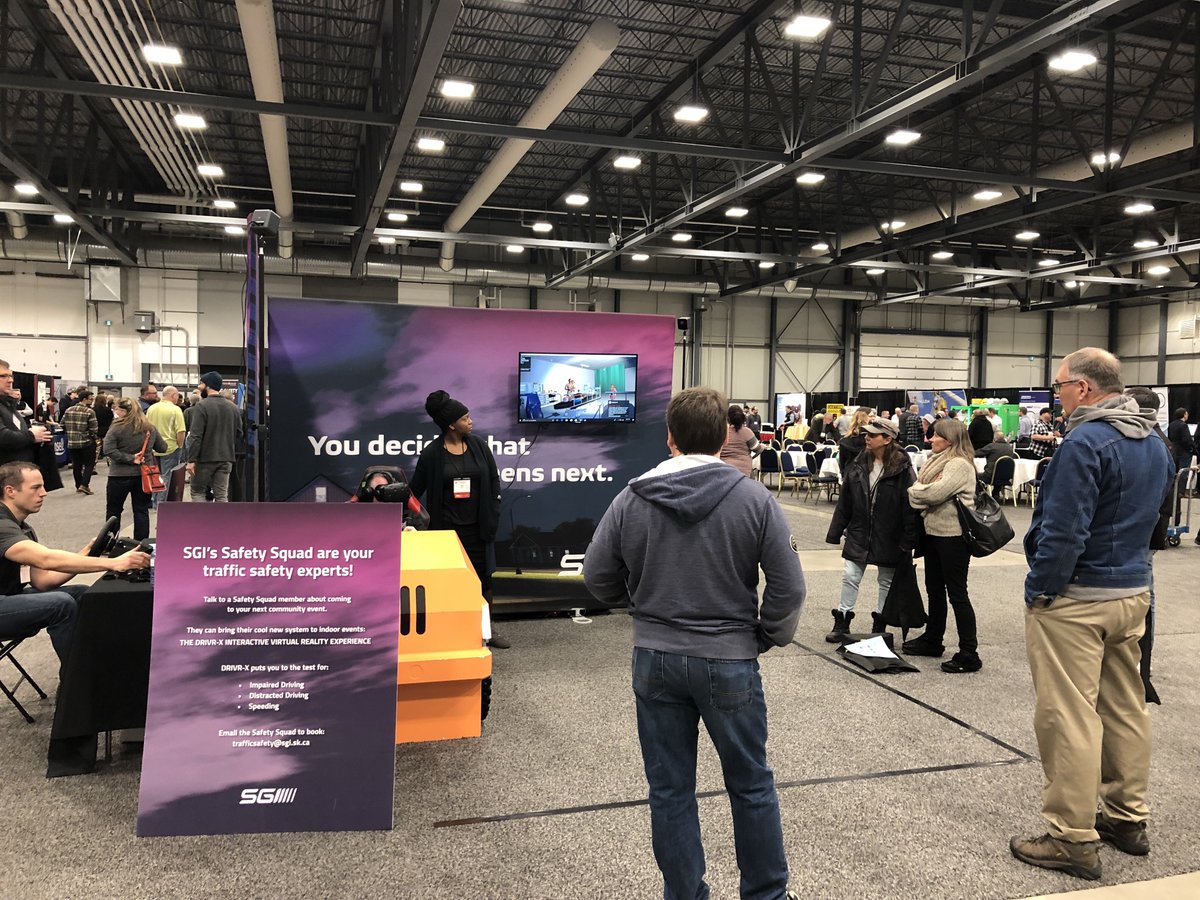 SGISafetySquad's tweet photo. Excited to be at the 2019 Industrial Safety Seminar in Regina today and tomorrow! Come check out our Virtual Reality experience and learn how you can bring it to your community! #SafetyLearned #IndustrialSafetySeminar #TakeCareOutThere https://t.co/xao68ovhji
