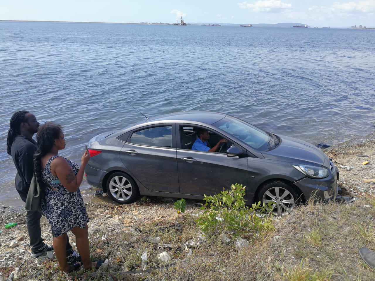 Jamaica Gleaner on Twitter "PHOTOS A car this afternoon ended up in