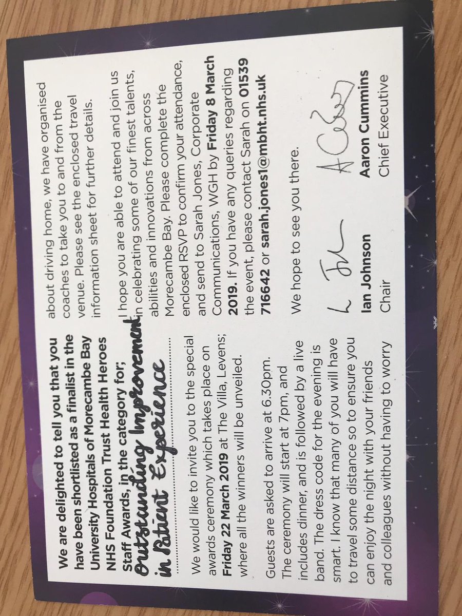 AlisonANP1973's tweet photo. This little amazing invitation arrived today! How very lovely to be recognised @TrudyB2807 @carastride @RachelM16157033 @KendalICC @UHMBT @emmafitton74 @MelWoolfall @FrailtyTeam @cumpstonarchive @chrissyteen66 #greatteam #frailty #homenothospital https://t.co/2RPG717vPw