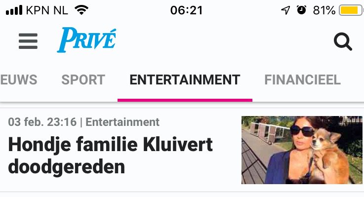 Toch bijzonder dat een doodgereden hondje als entertainment wordt beoordeeld