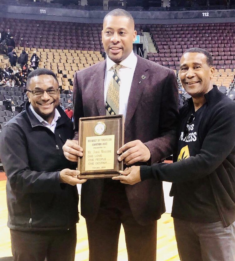 Honoured I was able to present @jamaalmagloire with the Bob Marley Day Humanitarian Award last night. Jamaal is an inspiration and a champion for the community - very well deserved!
