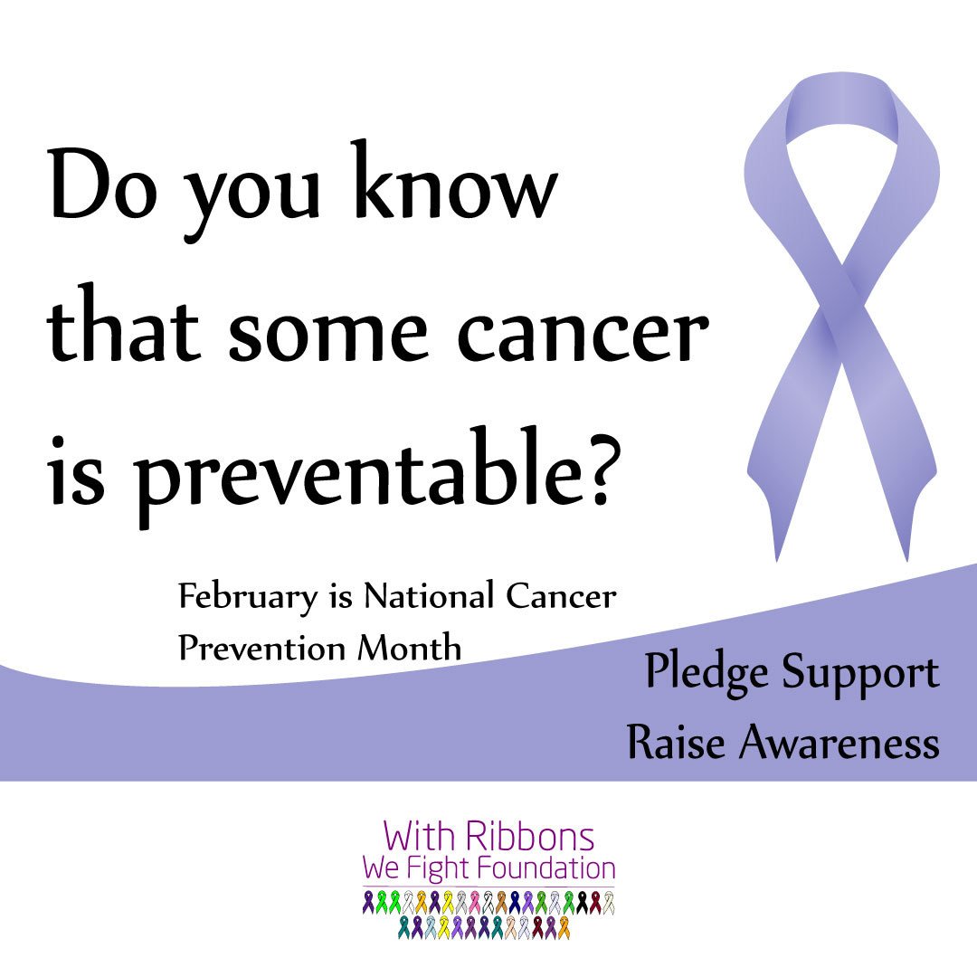 withribbons's tweet photo. Today is World Cancer Day and all of February is National Cancer Prevention Month! This year's theme is “I Am and I Will” and it encourages individuals to take action in the fight against cancer. #WithRibbonsWeFight #cancerawareness #cancerprevention #WorldCancerDay https://t.co/tHH833BHyl