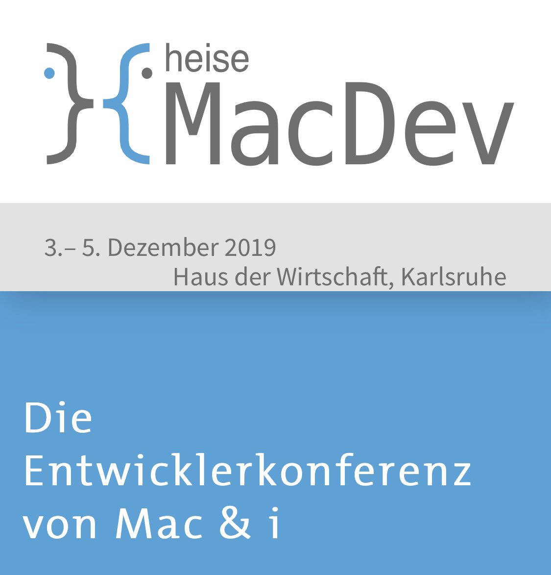gerogerber's tweet photo. I am happy to announce that I will be part of the advisory council of heise MacDev in December 2019 in Karlsruhe, Germany. @apptects @heise @heisedc @heise_de @mac_and_i @heise #heise #macandi #macdev #apple #karlsruhe https://t.co/Z5x0UwDTKS https://t.co/87iyRGqDzc