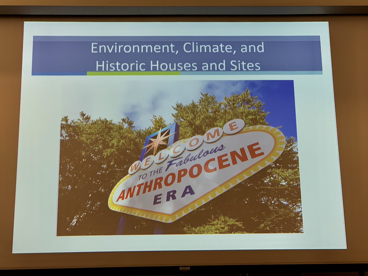 AndrewSPotts's tweet photo. What (are)(will be) your org’s 1st climate action steps? Lots of great ideas from @EnvirandClimate’s Sarah Sutton (@greenmuseum) &amp; Stephanie Shapiro at #HistoricHouseSummit + powerful call for US cultural institutions to support the ambitions of the #ParisAgreement. #WereStillIn https://t.co/Iujb73djsD