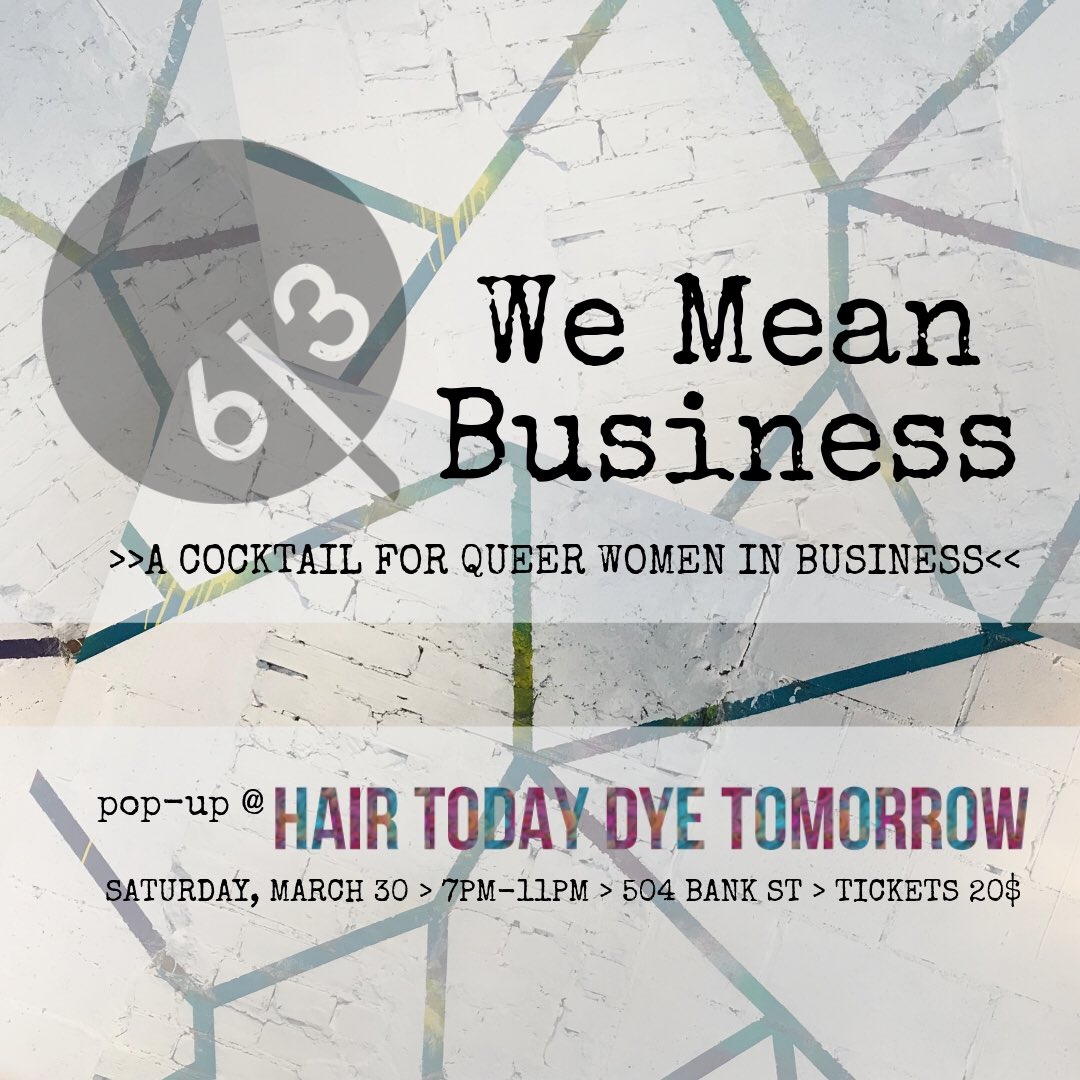 Stoked to announce this new event ❤️🌈❤️ We Mean Business!