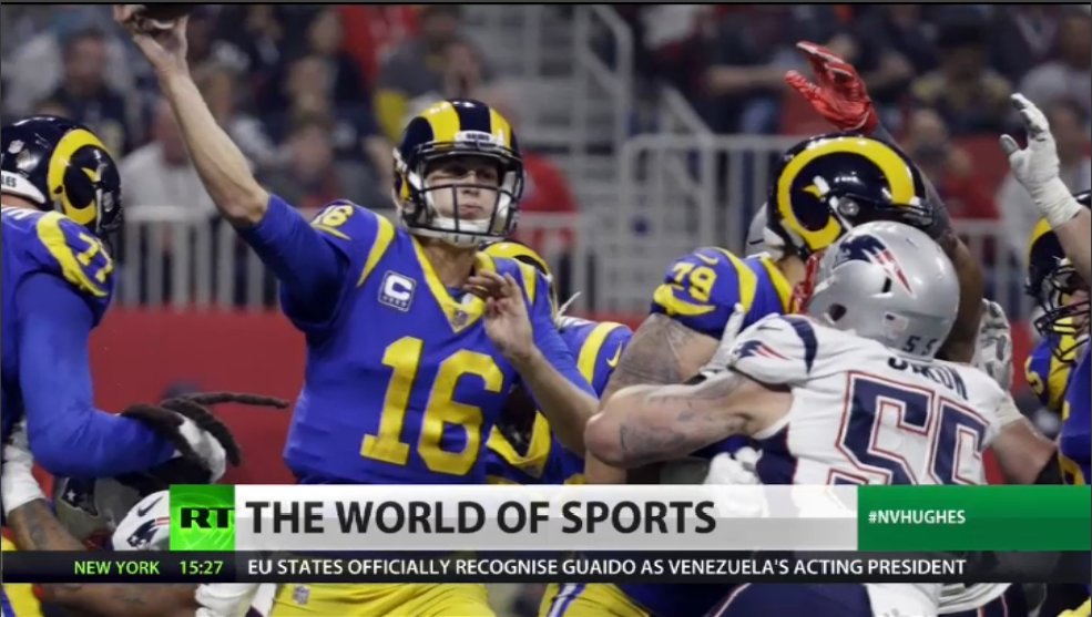 RT_America's tweet photo. Super Bowl Ratings Hit Decade Low (VIDEO) https://t.co/hdFjqcJ9CN

@stevechristakos 

#SuperBowlLIII
#NFL
#SPFL
#TomBrady 
#PatriotsvRams https://t.co/qWCXTzH6cM