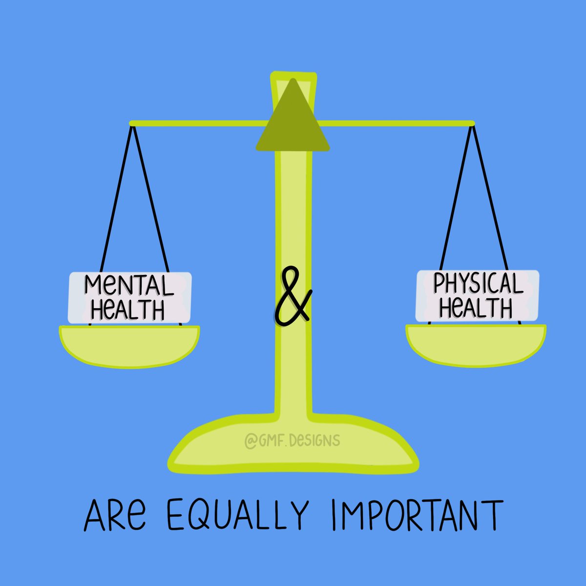ProjectBuddy's tweet image. Mental health and physical health are equally important. We shouldn’t view one as being “more important” than the other, especially when both sides have a stigma to them. People with both mental illness and physical illness/disability are not treated the way they should be.