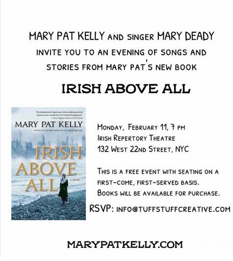 GIHNYU's tweet photo. @MaryPatKelly's new book is OUT. Come and see it launched at the fabulous @IrishRep
#literature #irish #book #Irishaboveall #macmillianpublishinggroup #event #spring #nyc #history #newyork #edkelly #Marypatkelly #fdr #joekennedy #alcapone #NYbook #aforgebook #arts https://t.co/qo5VQOy9sX