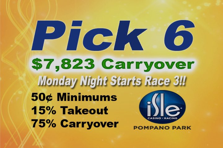 Big Pick 6 carryover tonight!!