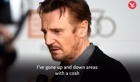 Independent's tweet photo. AUDIO - Liam Neeson: "I walked the streets with a cosh, hoping I’d be approached by a “black b*****d” so that I could kill him" https://t.co/jdWzfip1rI https://t.co/L4i4k10anH