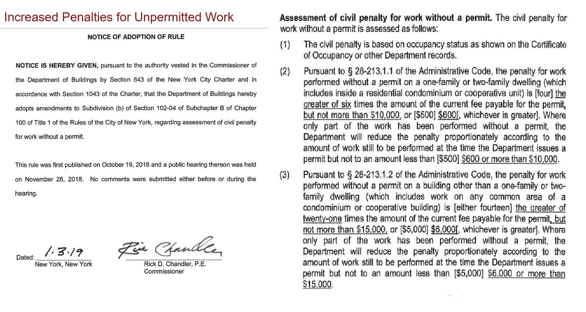 BuildVio's tweet photo. New York City Are You Ready?! February 15 - Work Without a Permit Civil Penalties Increase takes effect. @nytrealestate @CBREnyc @trdny @PAQueensCounty @fredrikeklundny @ryanserhant @thejoshaltman @chadcarroll @barbaracorcoran 

https://t.co/0XY0GhcTZ4 https://t.co/dT6xoAQTzD