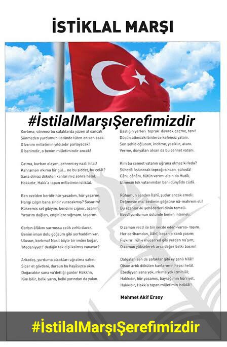 Sade_Vatandas45's tweet photo. 12 Mart 1921,
Meclis'de, İstiklal Marş(ı) tarihidir; 
Tüm Meclis, ayakta eyledi takdir
İstiklal Marş'ımız, onurumuzdur.
#İstiklalMarşıŞerefimizdir https://t.co/wcFSEGftP9