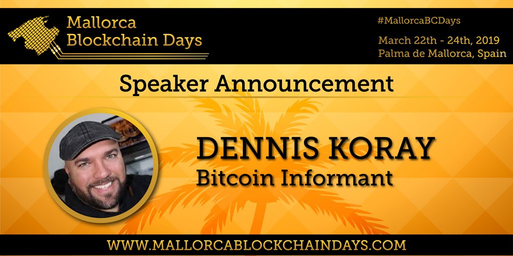 MallorcaBCDays's tweet photo. Welcome @denniskoray - #bitcoininformant #MallorcaBlockchainDays #MBD2019 #Mallorca #Bitcoin #Cryptocurrencies https://t.co/FqGHUCvBfb