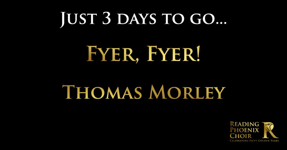 readingphoenix's tweet photo. Our next track release is out in three days - Renaissance-era composer Thomas Morley's Fyer Fyer, a good one for Feb! Stream or purchase to enjoy from Monday.
Pre-order - Amazon: https://t.co/erz9snywDN
iTunes: https://t.co/Zs71AxLs6t
#rpc50 https://t.co/1WIWBkUSQA