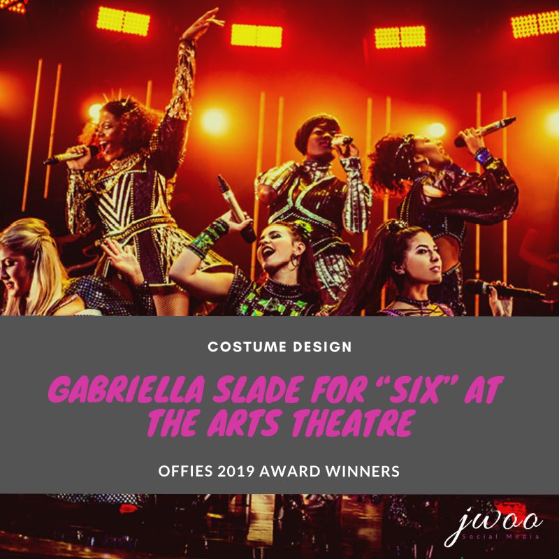 jwoosocial's tweet photo. Congratulations to all the #Offies 2019 Award Winners! @sixthemusical #queendom #DistancePlay #tinydynamite #imaphoenixbitch #offwestend #newwriting #londontheatre https://t.co/mE0C4ZmwKB