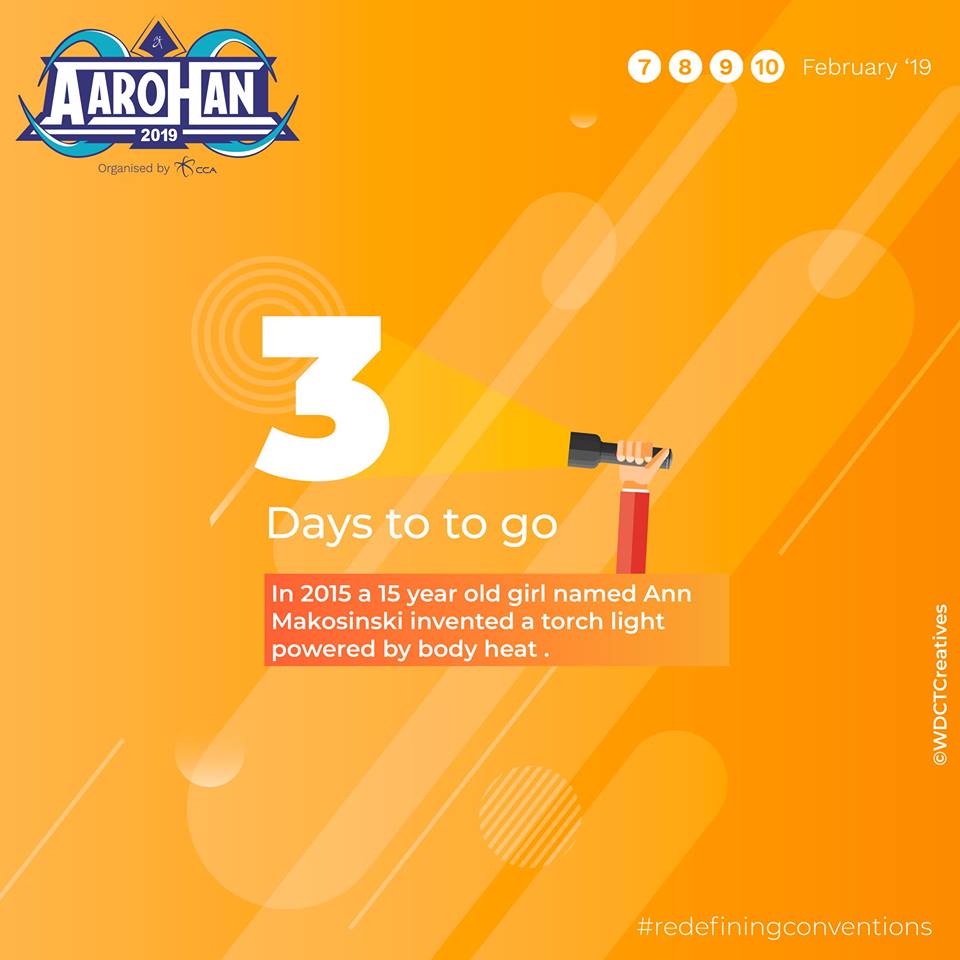 aarohan_nitdgp's tweet photo. Woohooo!!! Just 3 days away, prepare to redefine the conventions.
#Aarohan19 #WDCTCreatives #AarohanCreatives #RedefiningConventions https://t.co/wGZONlU01O