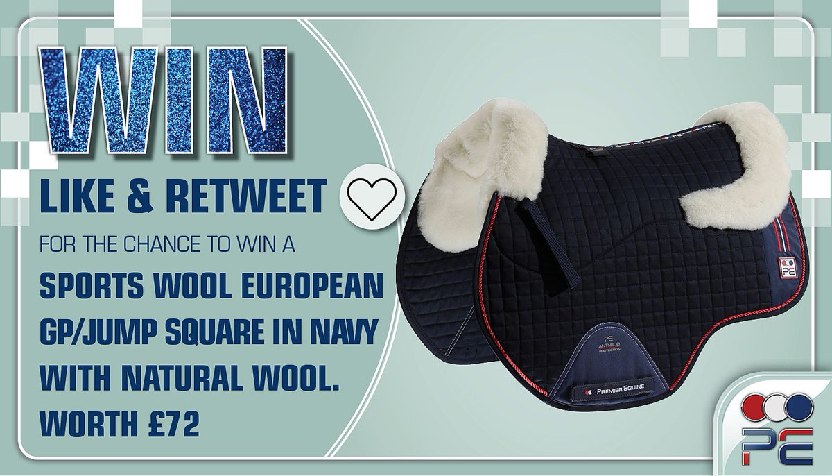 premierequine1's tweet photo. ❗️  WIN WIN WIN ❗️  

Enter our February competition to be in with a chance of winning a Sports Wool European GP/Jump Square in navy with natural wool worth £72.

All you need to do is: 

🔹 LIKE THIS POST 
🔹 RETWEET THIS POST 
🔹 TAG YOUR FRIENDS

GOOD LUCK 🍀 https://t.co/78Cv2fmkF3