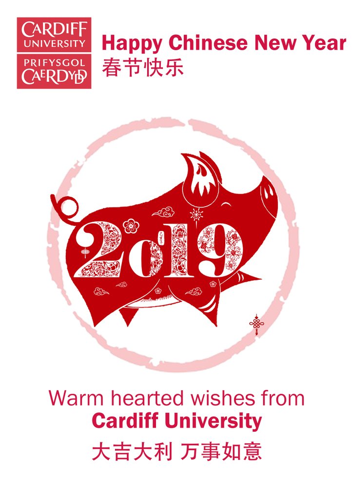 Happy Chinese New Year from all the team at Cardiff University!

Best wishes for the year of the pig 🐷

#ChineseNewYear2019 #YearOfThePig