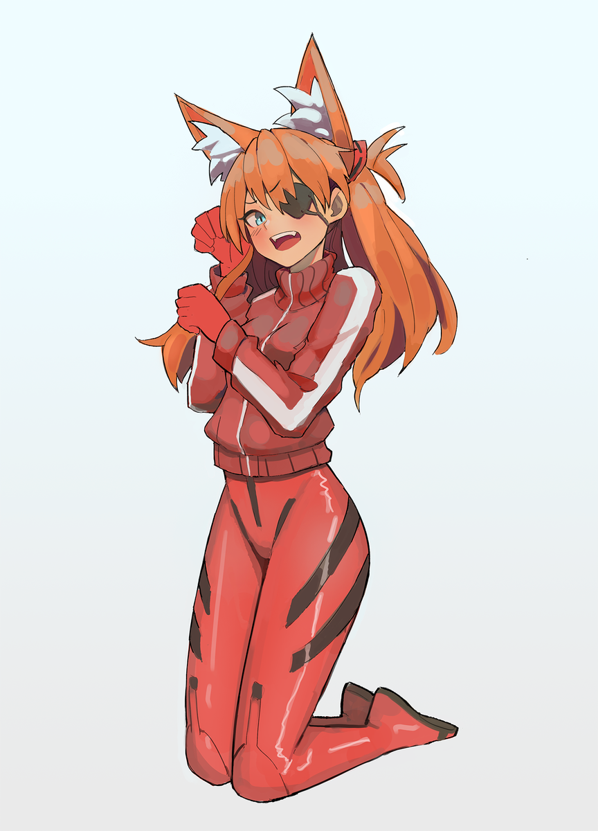 惣流・アスカ・ラングレー(エヴァンゲリオン) 「Nyasuka Langley Purrryu
#eva #Evangelion」|Kiritzugu ✨のイラスト