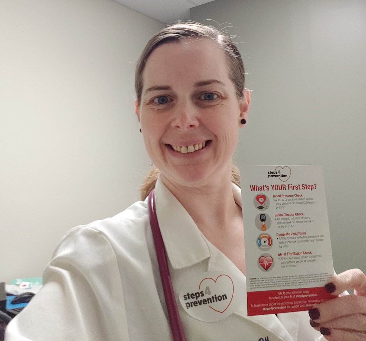 DMDavisDNP's tweet photo. @ASPCardio raising awareness  about heart disease. 
#Steps4prevention #aspcardio #ASPC #heartawarenessmonth #whatsyourfirststep #weareprevention #HeartMonth https://t.co/h49c5K7w9M