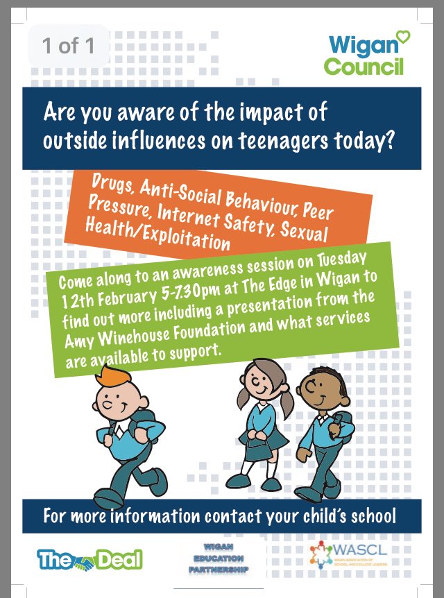 wmjones82's tweet photo. Please share  - great awareness event for parents across the borough @WiganCouncil  To book a place please click on the link below https://t.co/KLuUflOLzx https://t.co/XvxCzdduaG