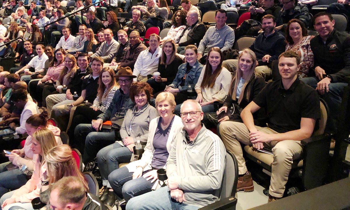 GAC_Athletics's tweet photo. To be the best, learning must be constant. We had a large group of GAC coaches attend the Coaches Leadership Network event on Saturday. The coaches heard from former NFL Coach Tony Dungy and TNT’s Ernie Johnson among others. What a great event! @CoachesLead https://t.co/KmChUARlY9