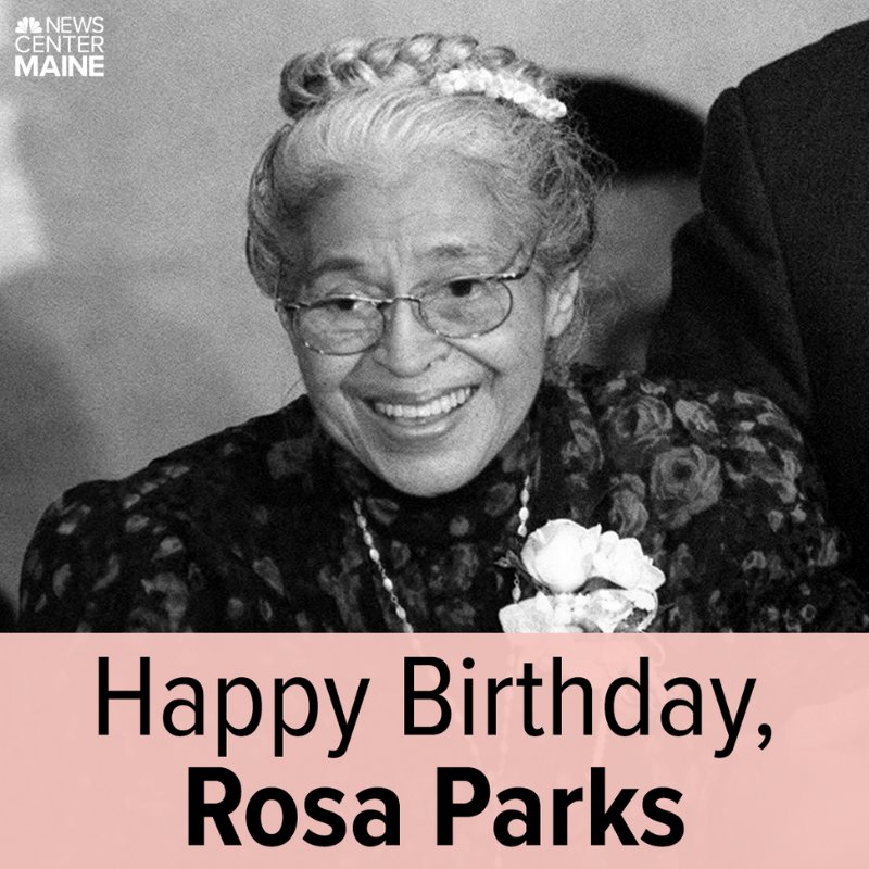 newscentermaine's tweet image. Today we celebrate the mother of the civil rights movement on what would have been her 106th birthday. She took a stand by staying seated.