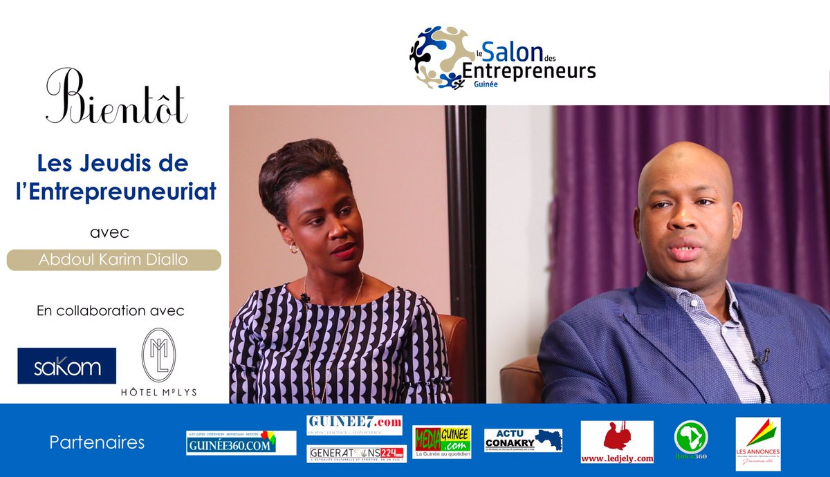 [AGENDA] #SADEN2019 #Guinee

Cette semaine, retrouvez dans les Jeudis de l’#Entrepreneuriat, <a href="/abdoulk9/">Abdoul Karim Diallo</a> , Directeur général adjoint de la Société Nouvelle de Commerce (SONOCO). Avec <a href="/iamDKFR/">Salématou SAKO</a> , nous reviendrons sur son parcours et son rôle au sein de cette entreprise familiale.