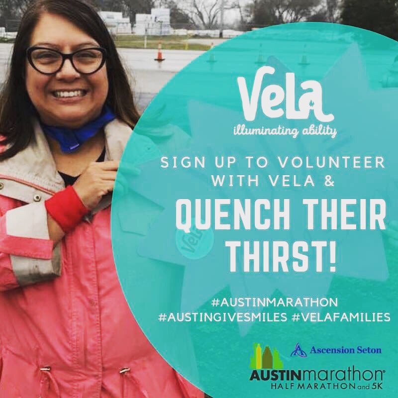 VELAFamilies's tweet photo. Calling all Volunteers!!📣📣 We need 25 more friends🙋‍♀️🙋‍♂️ to help @VELAFamilies power up runners with water and high-fives at the @austinmarathon on 2/17! Register here by this Fri, 2/8 >> https://t.co/M0vaEbcJpl 👈👈
#illuminatingabilities https://t.co/QfpOYRmGcm