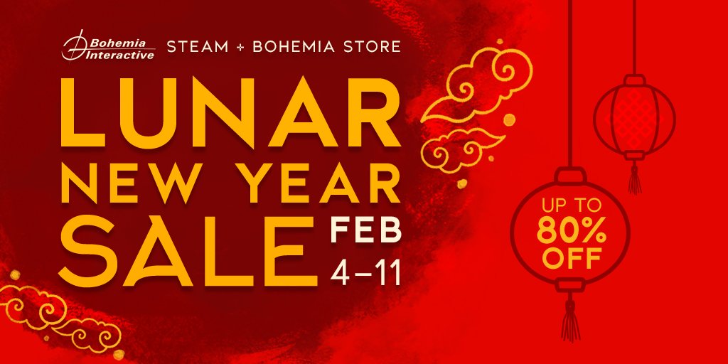 bohemiainteract's tweet photo. The 12th cycle of the Chinese Zodiac is upon us, so, let’s welcome in the Year of the Pig in style with a Lunar New Year Sale! Grab deals on #Arma3, #Ylands, and #DayZ, as well as a whole lot more! 

https://t.co/QdzqteIhEq

https://t.co/4zu3iWnaOJ

Happy Lunar New Year! 🐷🎉 https://t.co/83G3p8g6RX