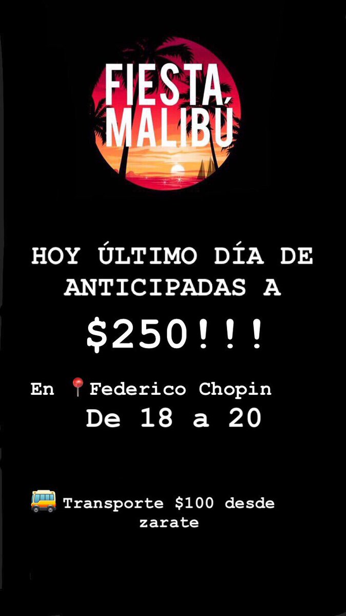 HOY ÚLTIMO DÍA DE ANTICIPADAS A 250!!!
