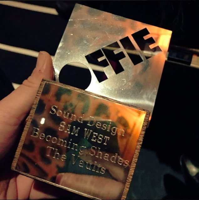 So proud!! #BecomingShades won the <a href="/OffWestEndCom/">OffWestEnd / Offies Awards</a> Award yesterday for Best Sound Design thanks to Samuel West, one of the most talented people I've ever had the pleasure to work with! Kudos to all involved  <a href="/Chivaree_Circus/">Chivaree Circus</a> @upstagecreative @VAULTFestival samuelwestmusic.com