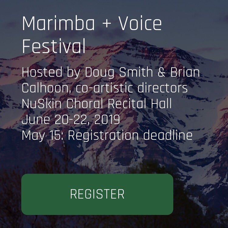MarimbaCabaret's tweet photo. Calling all singing marimbists! We want YOU at the first ever Marimba + Voice Fest this June. Register by May 15! #marimbavoicefest #marimba https://t.co/t1QN4KCq76 https://t.co/OFzGiIIytj