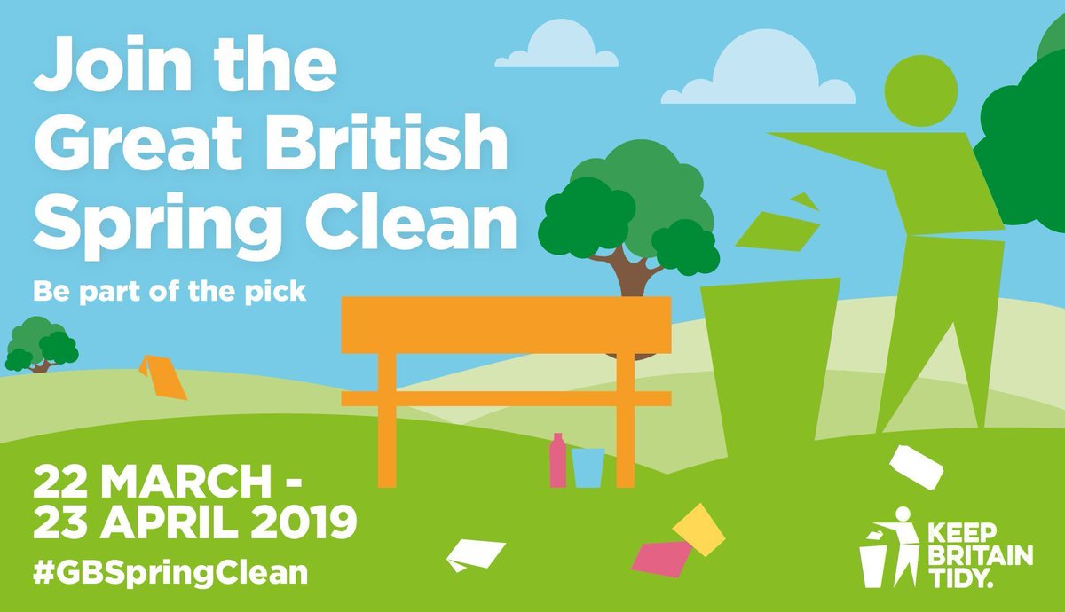 Join the Great British Spring Clean, as we stand together and declare that litter - which degrades the beauty of our environment and threatens to harm wildlife - is not acceptable. buff.ly/2Mg0BLJ #gbspringclean #litterheroes 🚮