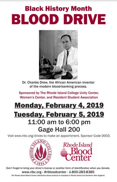 <a href="/RIBloodCenter/">RI Blood Center</a> drive today&amp;tomorrow in Gaige 200 11am-6pm! Each donor will receive refreshments&amp;placed in a drawing for a surprise gift card!

<a href="/obomric/">OBOMRIC</a> @DrMeriwether <a href="/RICNews/">Rhode Island College</a> <a href="/RICL4L/">RIC Learning for Life (L4L)</a> <a href="/ricdphie/">Delta Phi Epsilon ✰ RIC</a> <a href="/GoAnchormen/">RIC Athletics</a> <a href="/FrankDSanchez/">Frank D. Sanchez</a> <a href="/RINursingEd/">Rhode Island Nursing Education Center</a> <a href="/AnnaKids1st/">Anna Cano Morales</a> <a href="/EdwinPacheco/">Ed Pacheco</a> <a href="/RICWomensCenter/">RIC Women's Center</a>