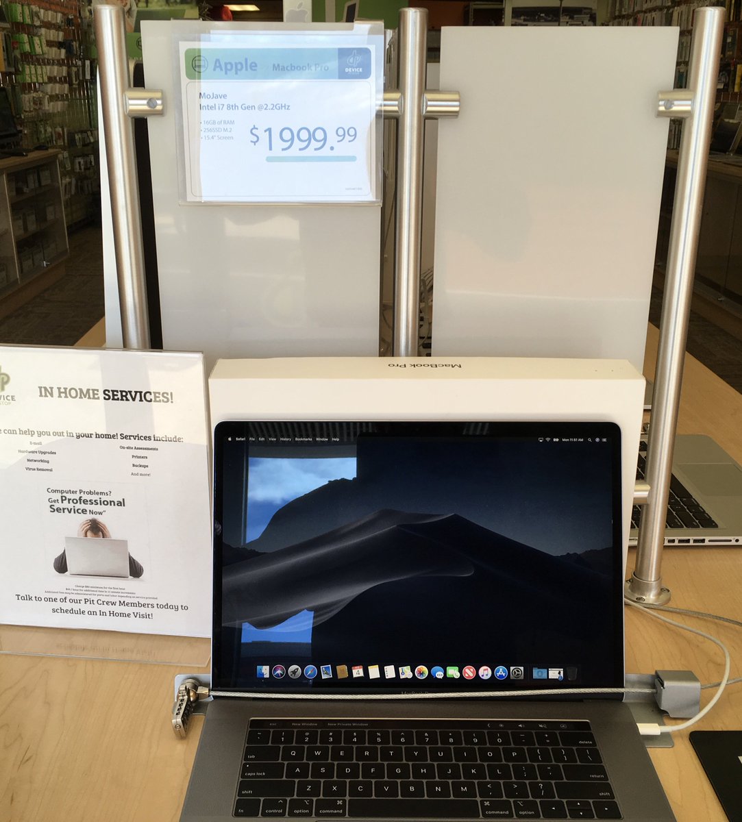 dpglendale's tweet photo. Device of the Day! Check out this beauty, we have a 2018 MacBook Pro complete with Touchbar, Intel Core i7-8th Gen, 256 SSD M.2 and 16 GB of ram! #denver #devicepitstop #deviceoftheday #macbook #apple https://t.co/l3KExzus3D