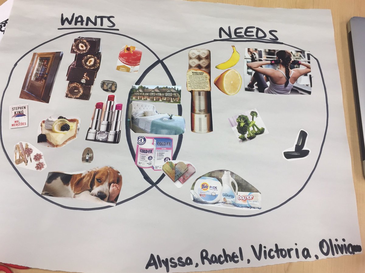 miss_ocreighton's tweet photo. A good start to exploring financial literacy is determining the difference between personal needs and wants #LUOSocial https://t.co/zeVHnFytMy