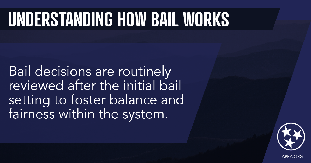 TNAPBA's tweet photo. #HowBailWorks Judicial discretion is paramount in deciding release. One size does NOT fit all and additional layers of accountability are necessary to ensure that both defendants and victims have their day in court. https://t.co/kAucGawaLr